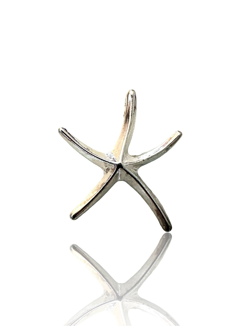 Unique Vintage Silver Starfish Necklace Pendant